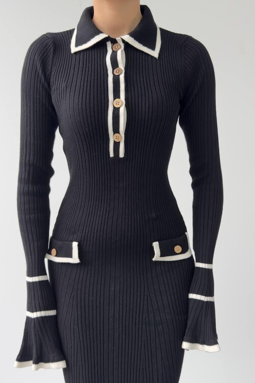 Wale Pocket Detailed Dress