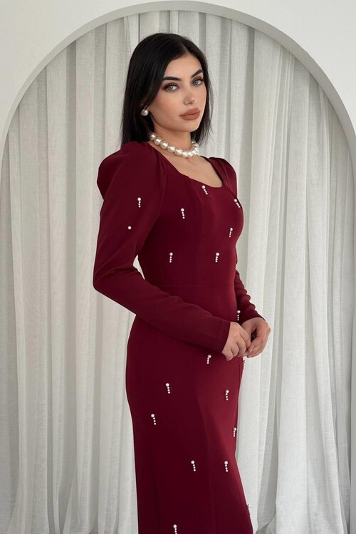 Akit Pearl Detailed Dress