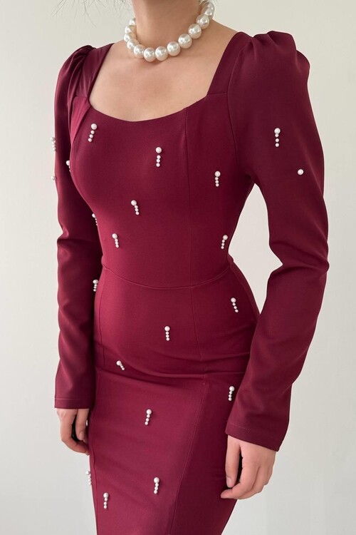 Akit Pearl Detailed Dress