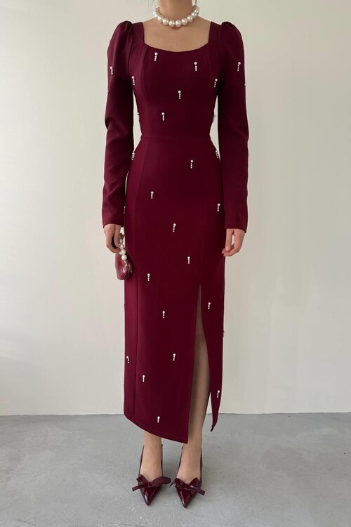 Akit Pearl Detailed Dress