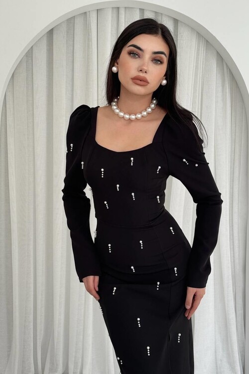 Akit İnci Detaylı Elbise