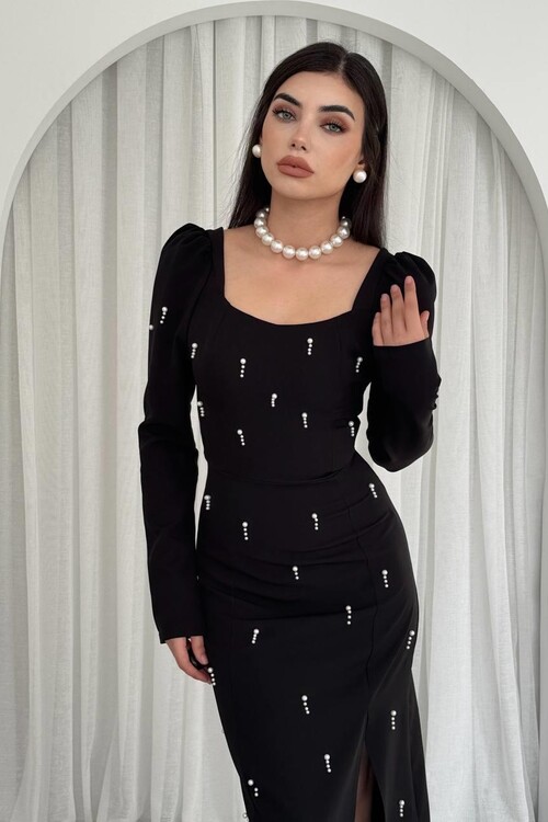 Akit İnci Detaylı Elbise