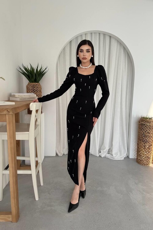 Akit İnci Detaylı Elbise