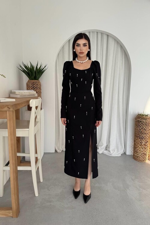 Akit İnci Detaylı Elbise