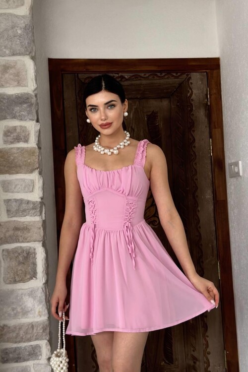 Aria Gathered Strap Dress