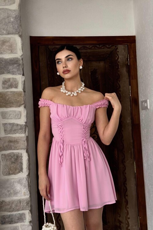 Aria Gathered Strap Dress
