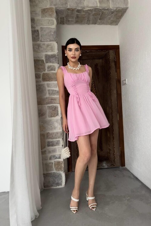 Aria Gathered Strap Dress