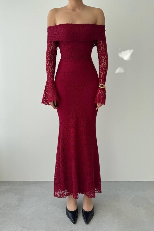 Arya Straplez Dantel Elbise