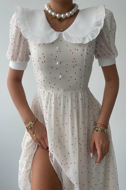 Aversa İnci Detay Şifon Elbise