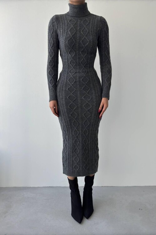 Avila Boğazlı Triko Elbise