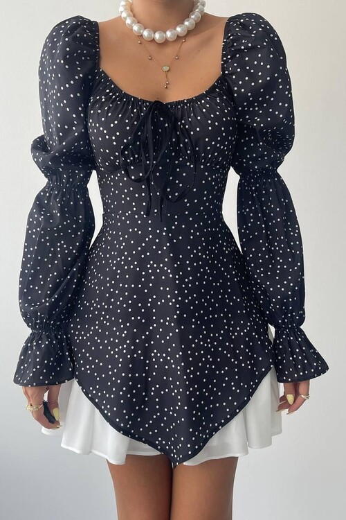 Bristol Sleeve Elastic Mini Dress