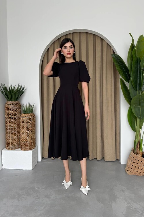 Catania Balloon Sleeve Dress