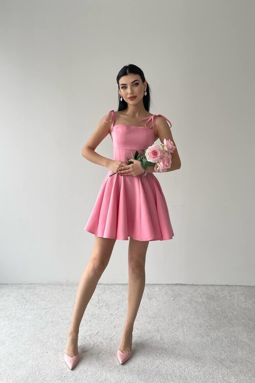 Clara Askılı Mini Elbise