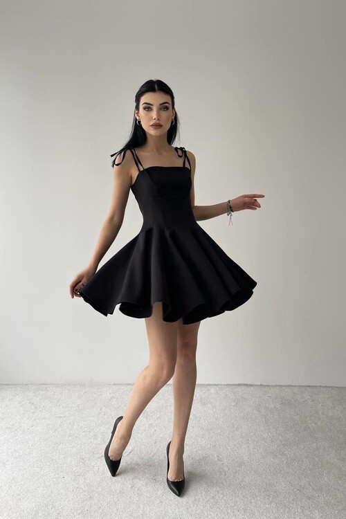 Clara Askılı Mini Elbise