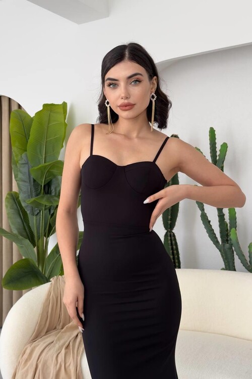 Dominic Midi Dress with Gathered Skirt