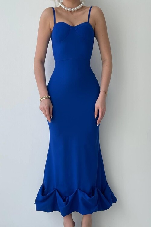 Dominic Midi Dress with Gathered Skirt