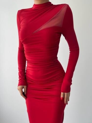 Dorra Slit Long Sleeve Dress