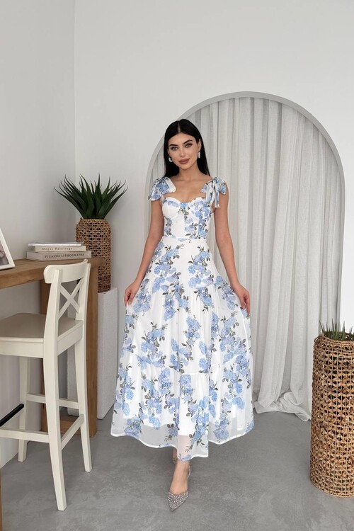 Elgans Shoulder Tie Dress