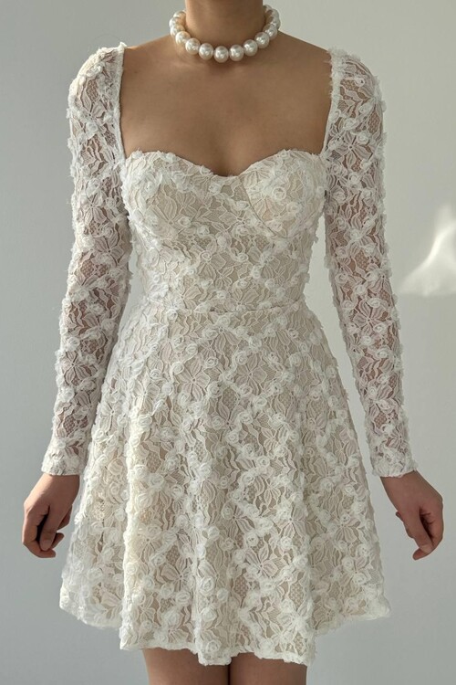 Fers Flower Detail Dress