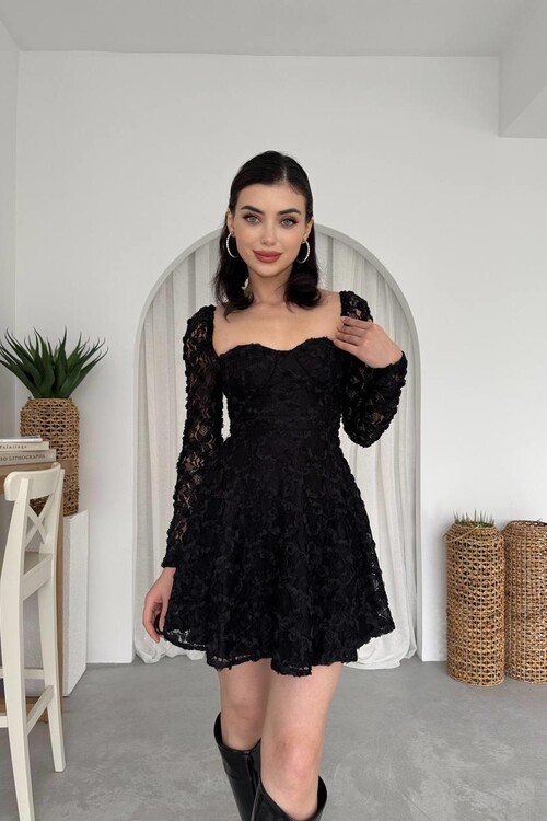 Fers Flower Detail Dress