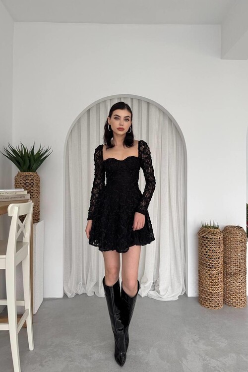 Fers Flower Detail Dress