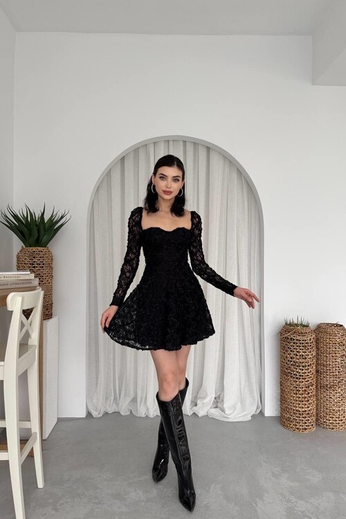 Fers Flower Detail Dress