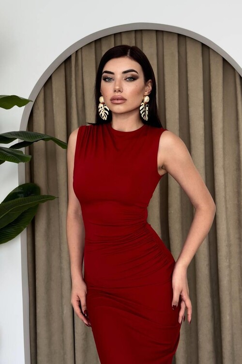 Galanoy Elbise Büzgülü