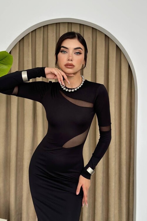 Jaguar Tulle Detailed Dress