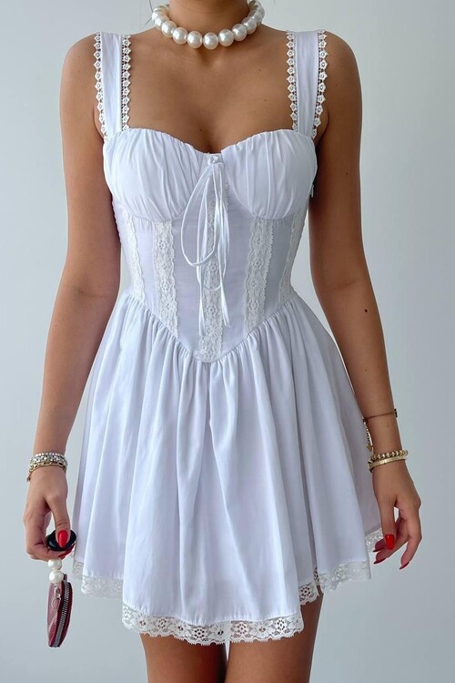 Lille Arkası Bağlamalı Elbise