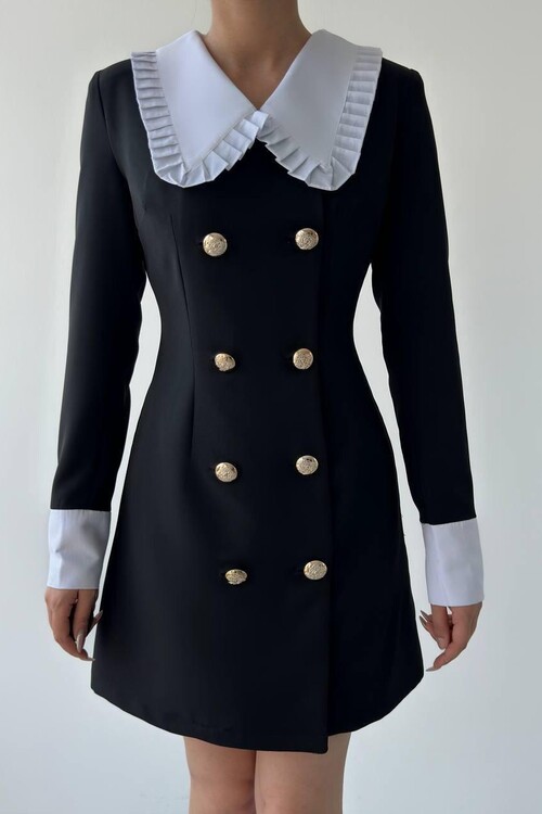 Loyada Geniş Yaka Elbise