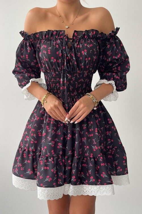 Marne Elastic Waist Mini Dress