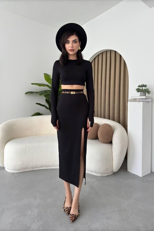 Meredith Yırtmaçlı Takım