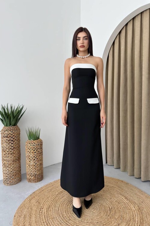 Mielle Strapless Dress with Pocket Detail