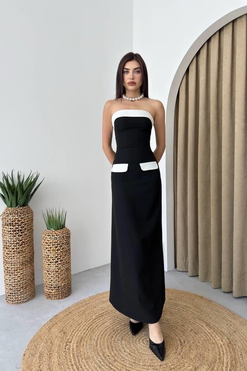 Mielle Strapless Dress with Pocket Detail