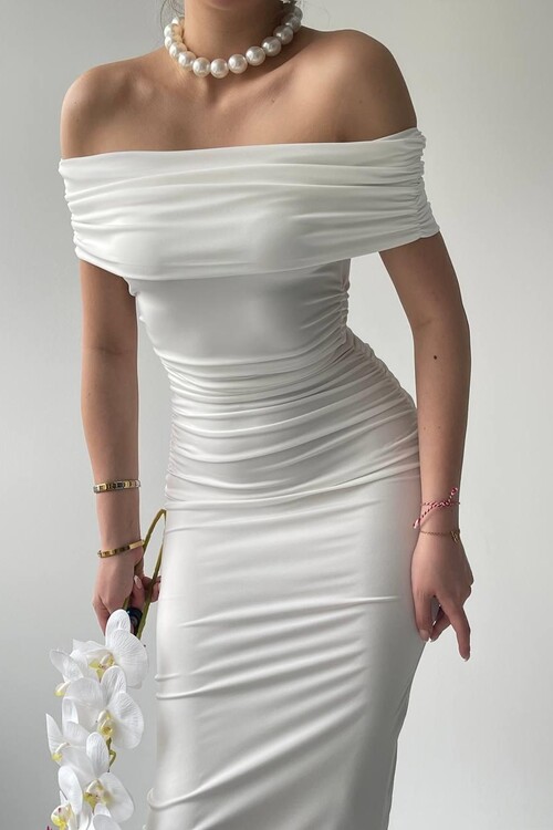 Milan Madonna Collar Pencil Dress