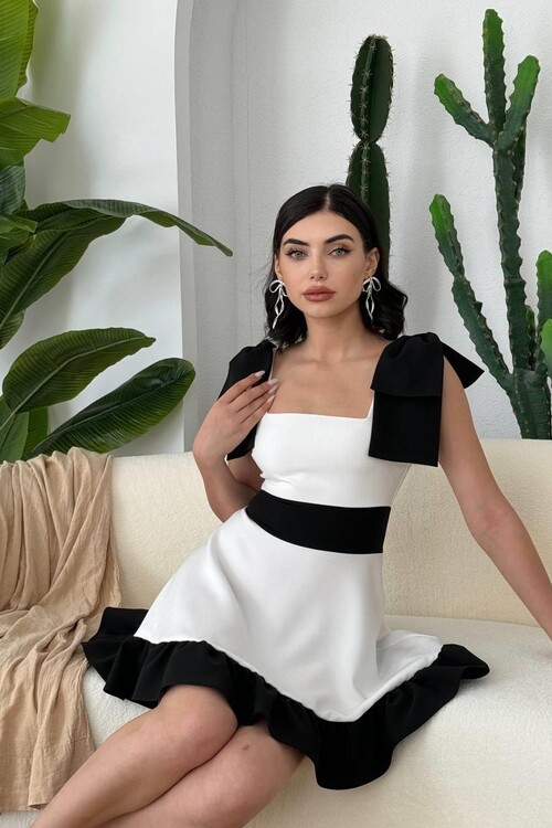 Miron Shoulder Bow Dress