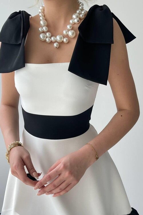 Miron Shoulder Bow Dress