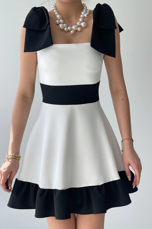 Miron Shoulder Bow Dress