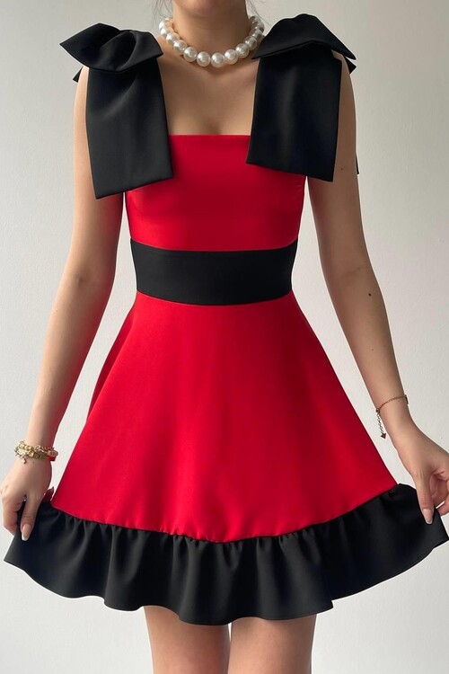 Miron Shoulder Bow Dress