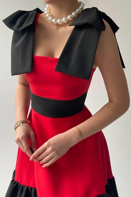 Miron Shoulder Bow Dress