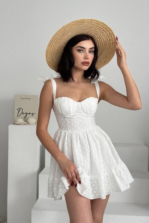 Monika Shoulder Tie Dress