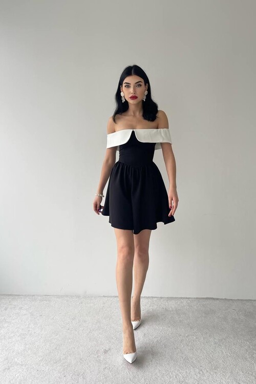 Nalia White Collar Dress