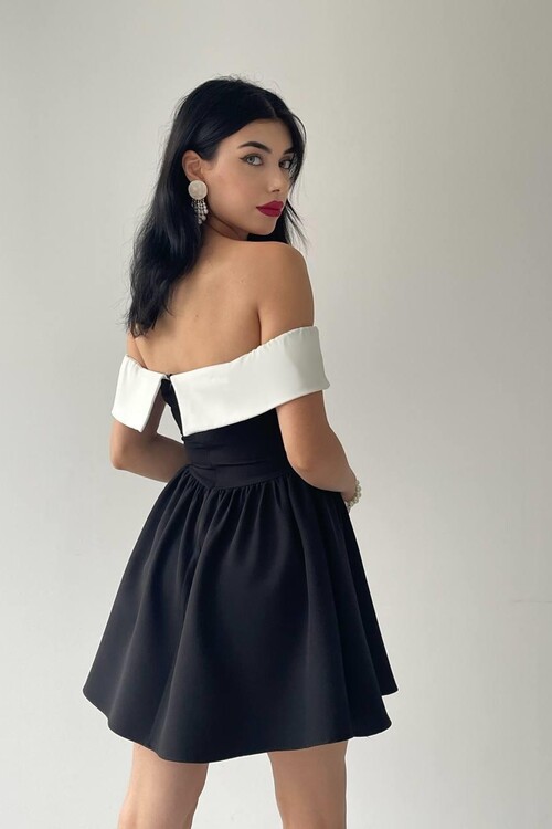 Nalia White Collar Dress