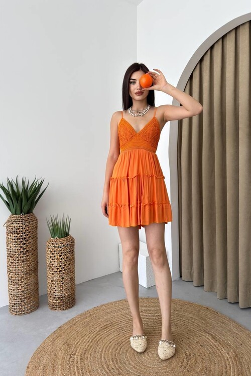 Nivel Göğsü Büzgülü Elbise