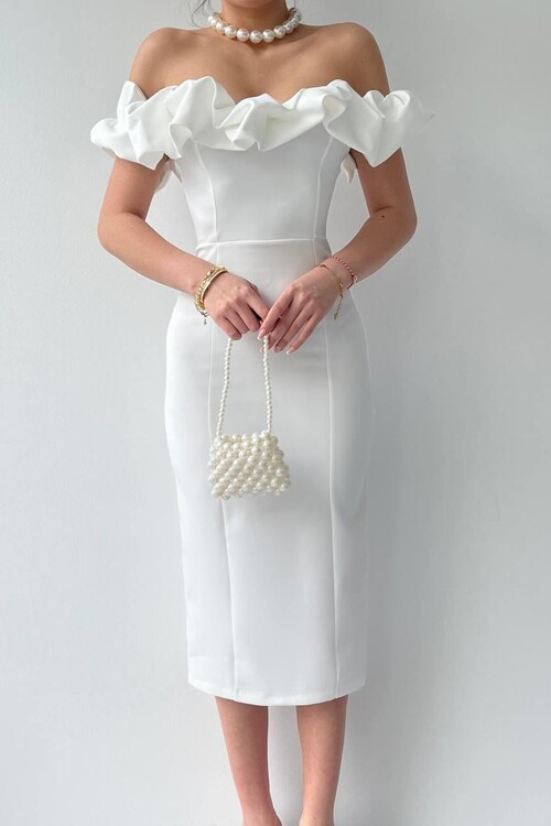 Popi Madonna Collar Pencil Dress