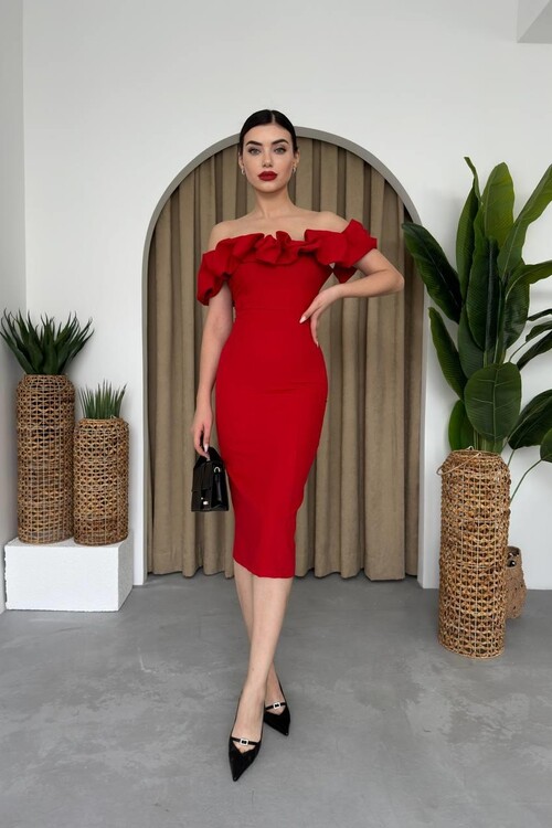 Popi Madonna Collar Pencil Dress