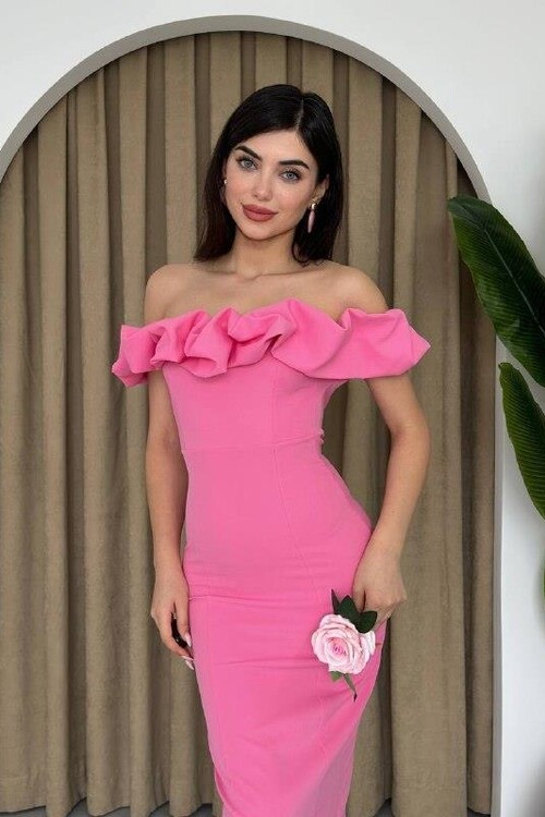 Popi Madonna Collar Pencil Dress