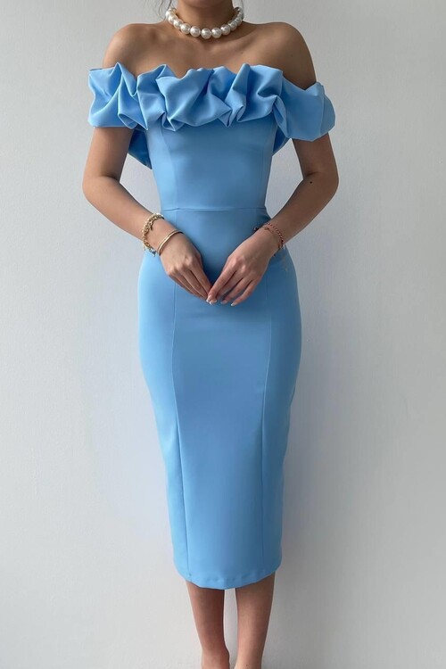 Popi Madonna Collar Pencil Dress