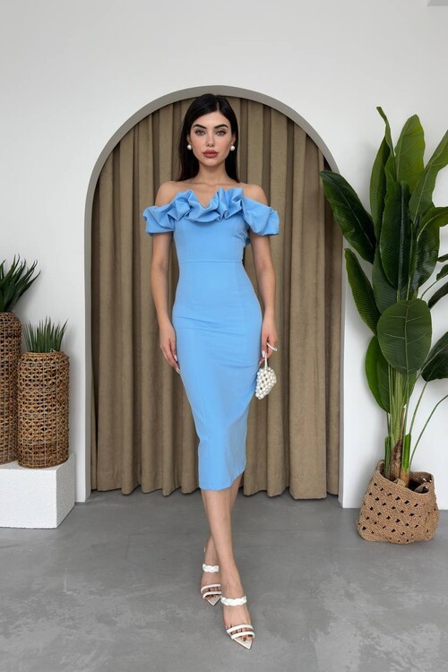 Popi Madonna Collar Pencil Dress