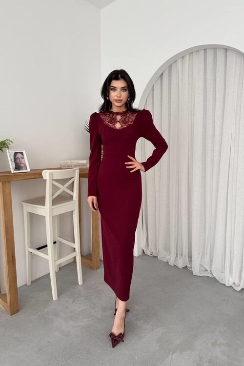 Portrait Lace Detail Dress